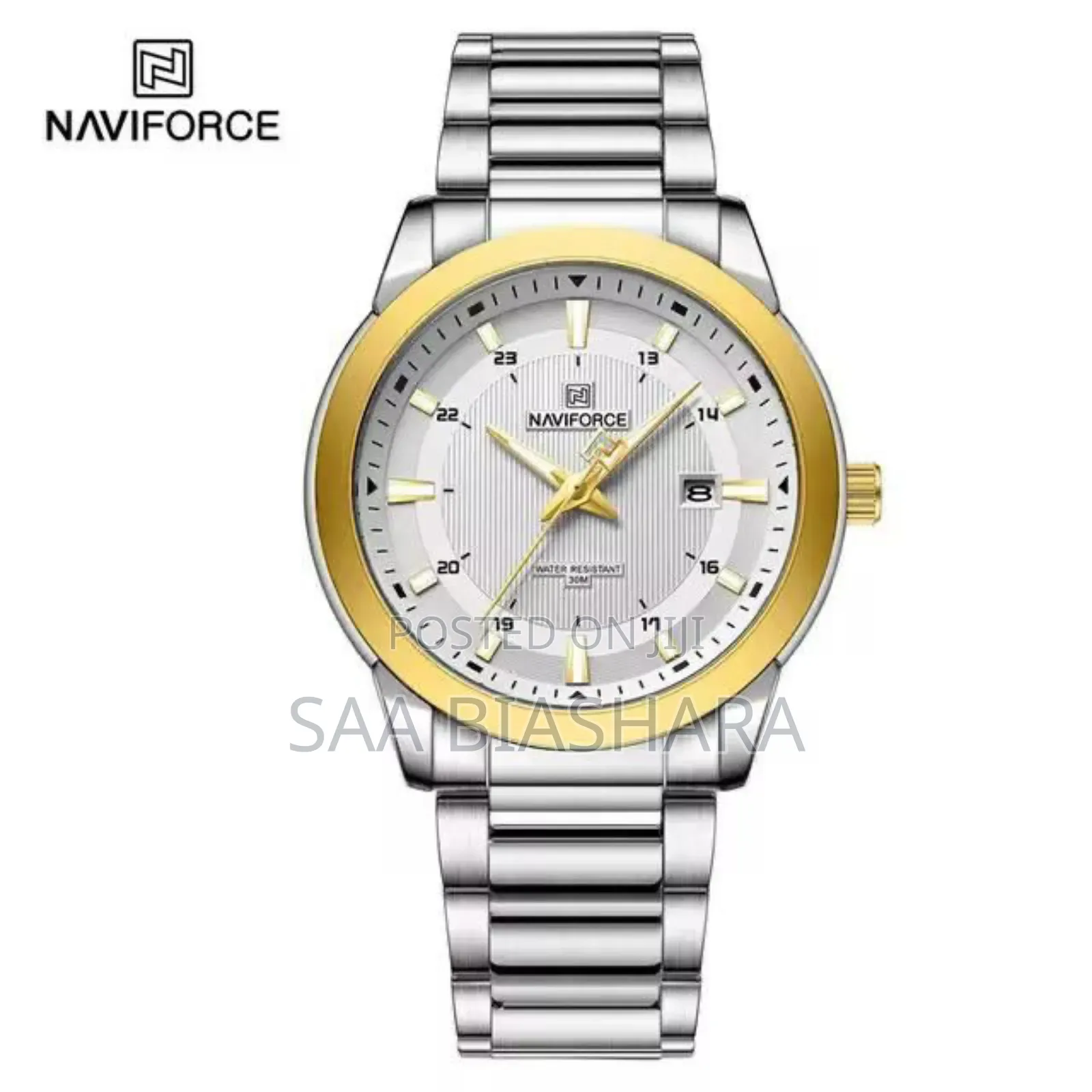 Naviforce Nf8029 Stainless Steel Silver Belt Gold Case