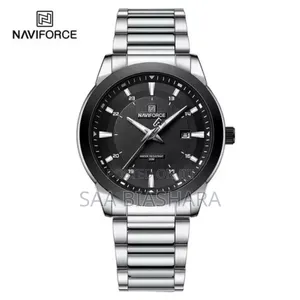 Naviforce Nf8029 Stainless Steel Silver Belt and Black Case
