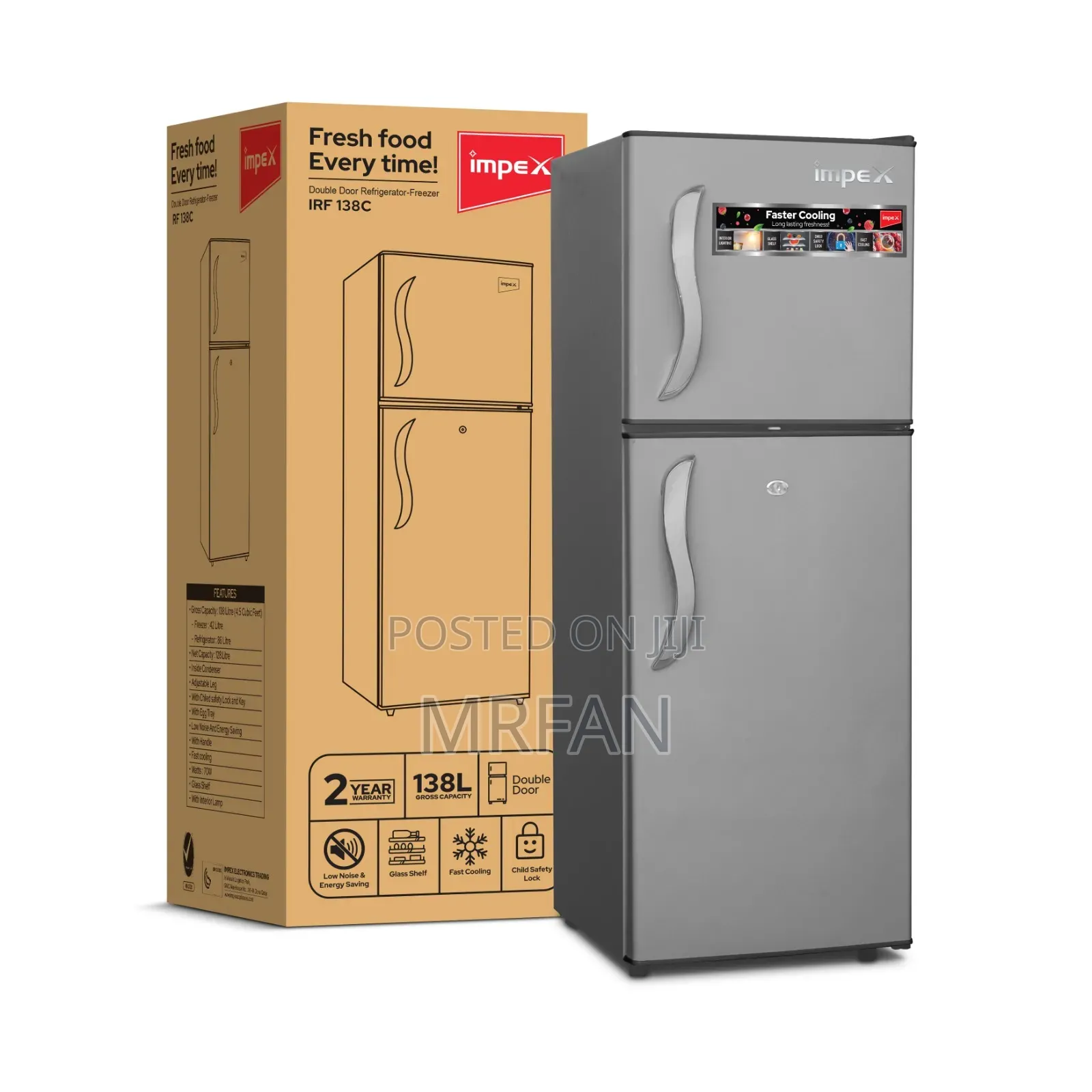 Impex Fridge 138l Mpya