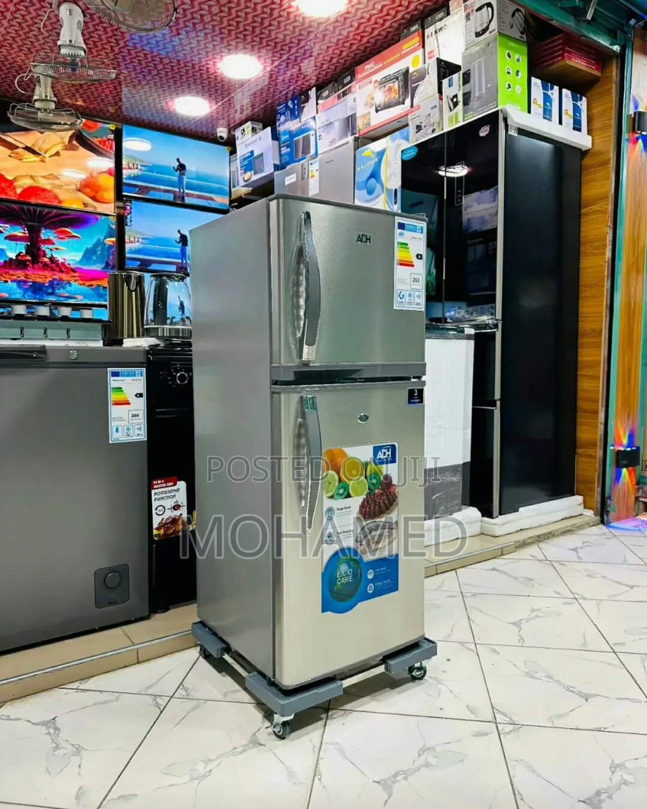 Adh Double Door Fridge 160l