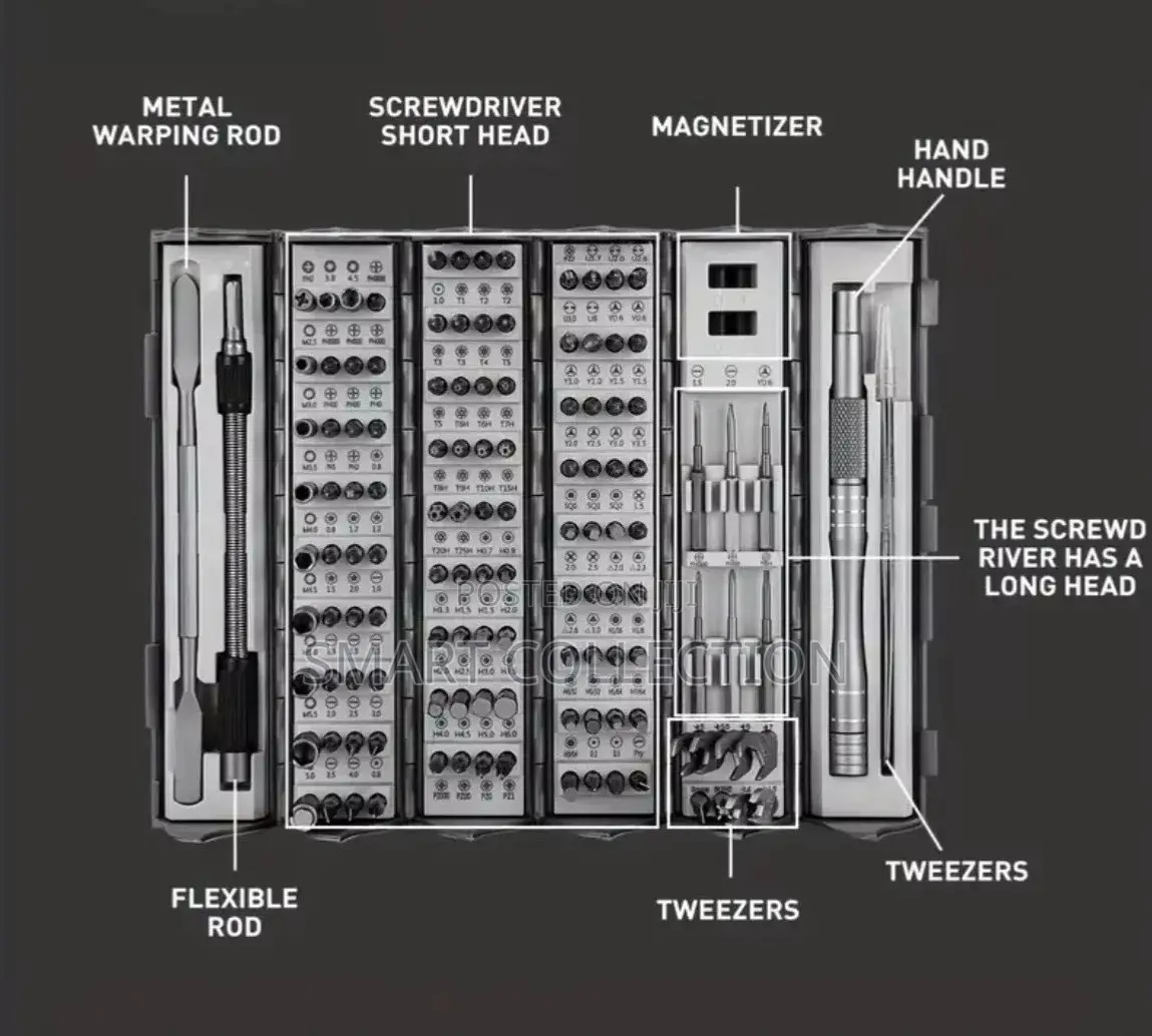128 in 1 Precision Screwdriver Set Magnetic Bit Stainless