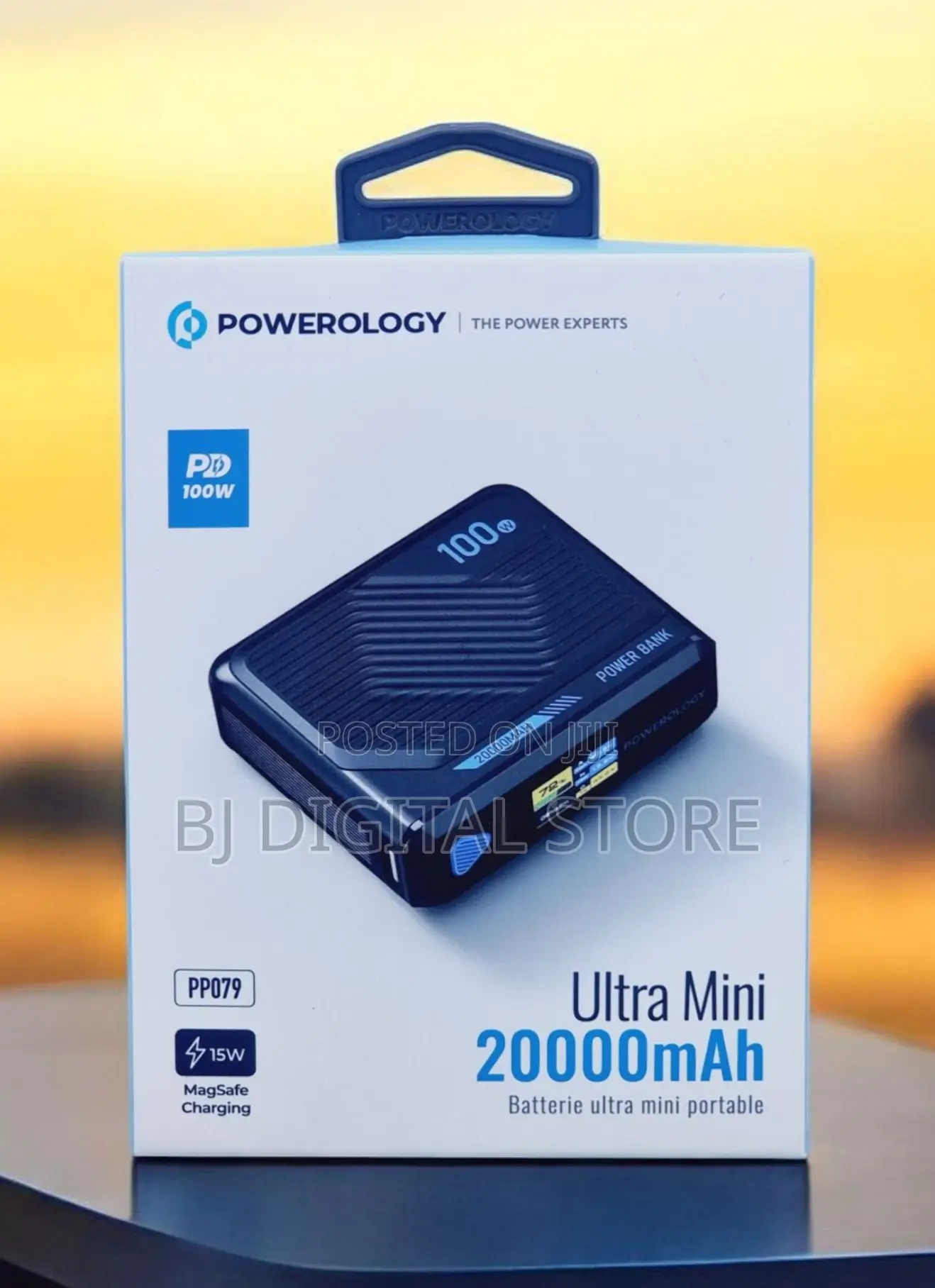 Powerology Ultra Mini 20000mah Power Bank - Black