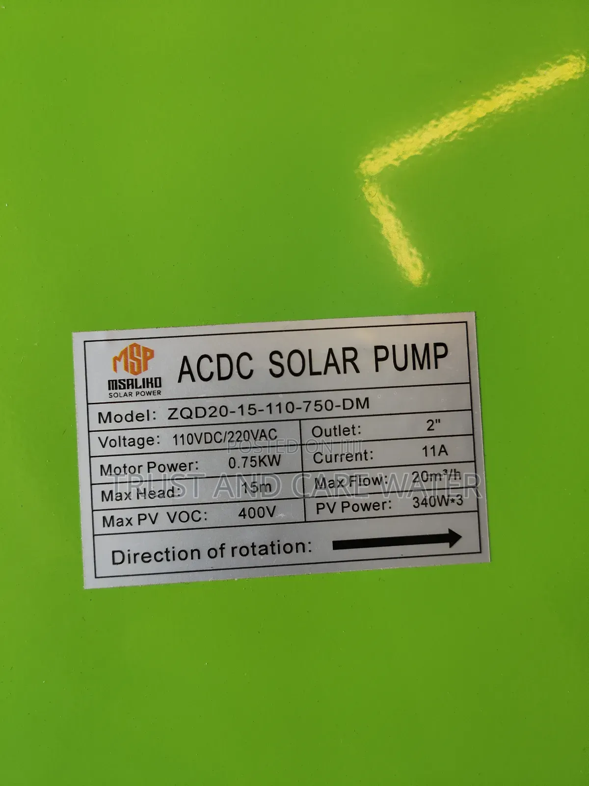Surface Solar Pump 1hp Dc/Ac (2inch)
