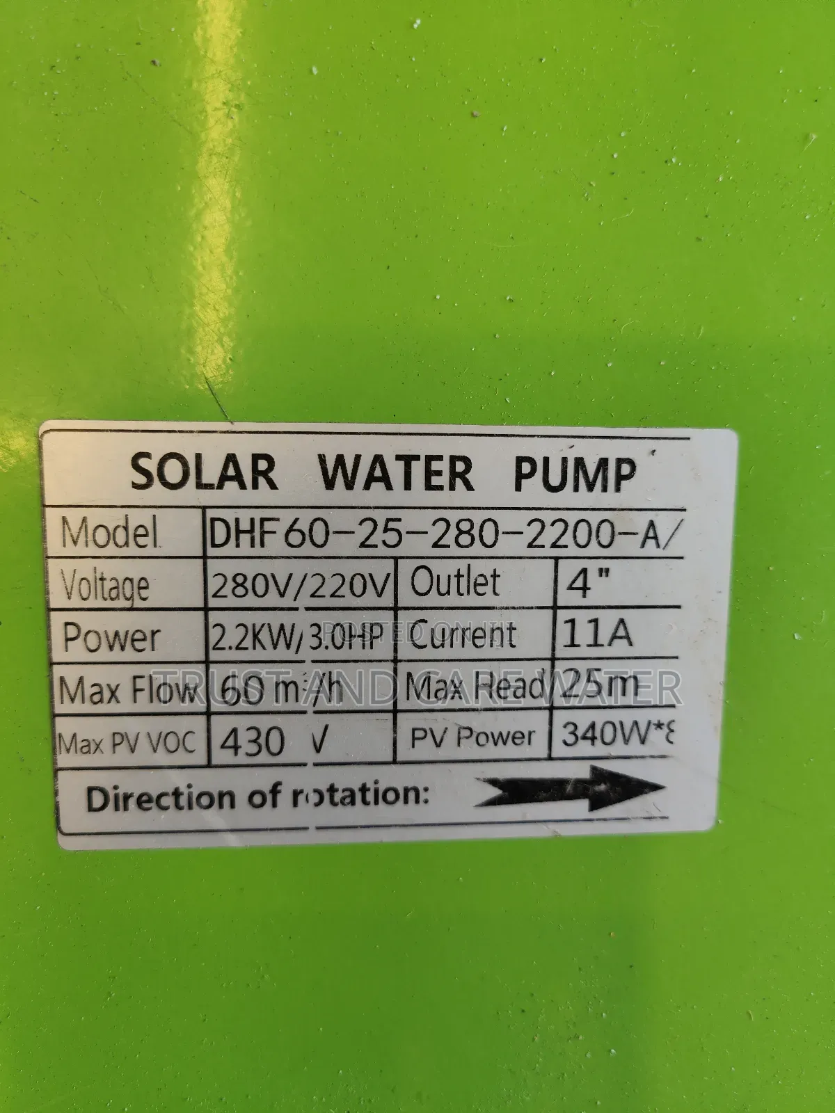 Surface Solar Pump 3hp Dc/Ac (4inch)