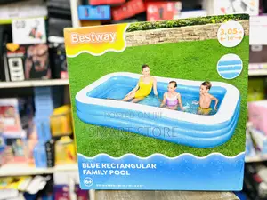 Blue Rectangular Family Pool 3.05m With Electric Pump
