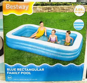 Blue Rectangular Family Pool 3.05m With Electric Pump