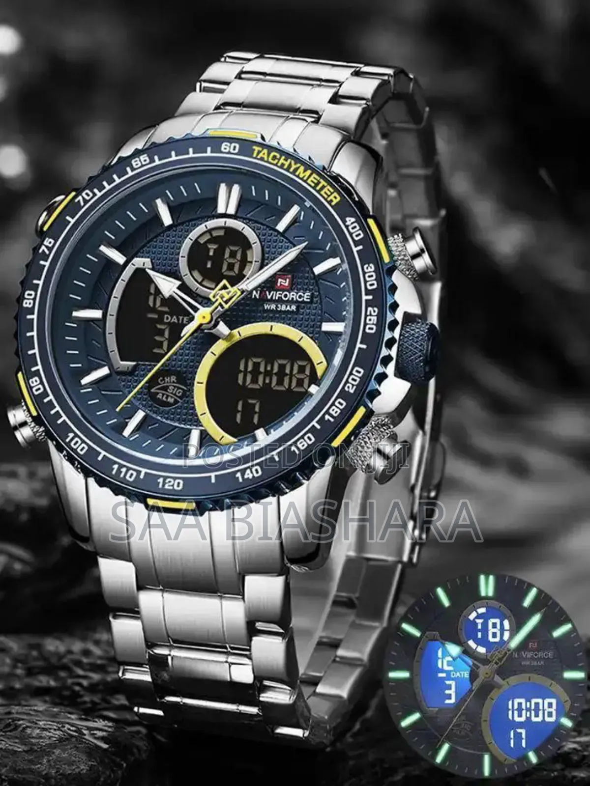 Naviforce Nf9182 Classic Watches Silver and Blue