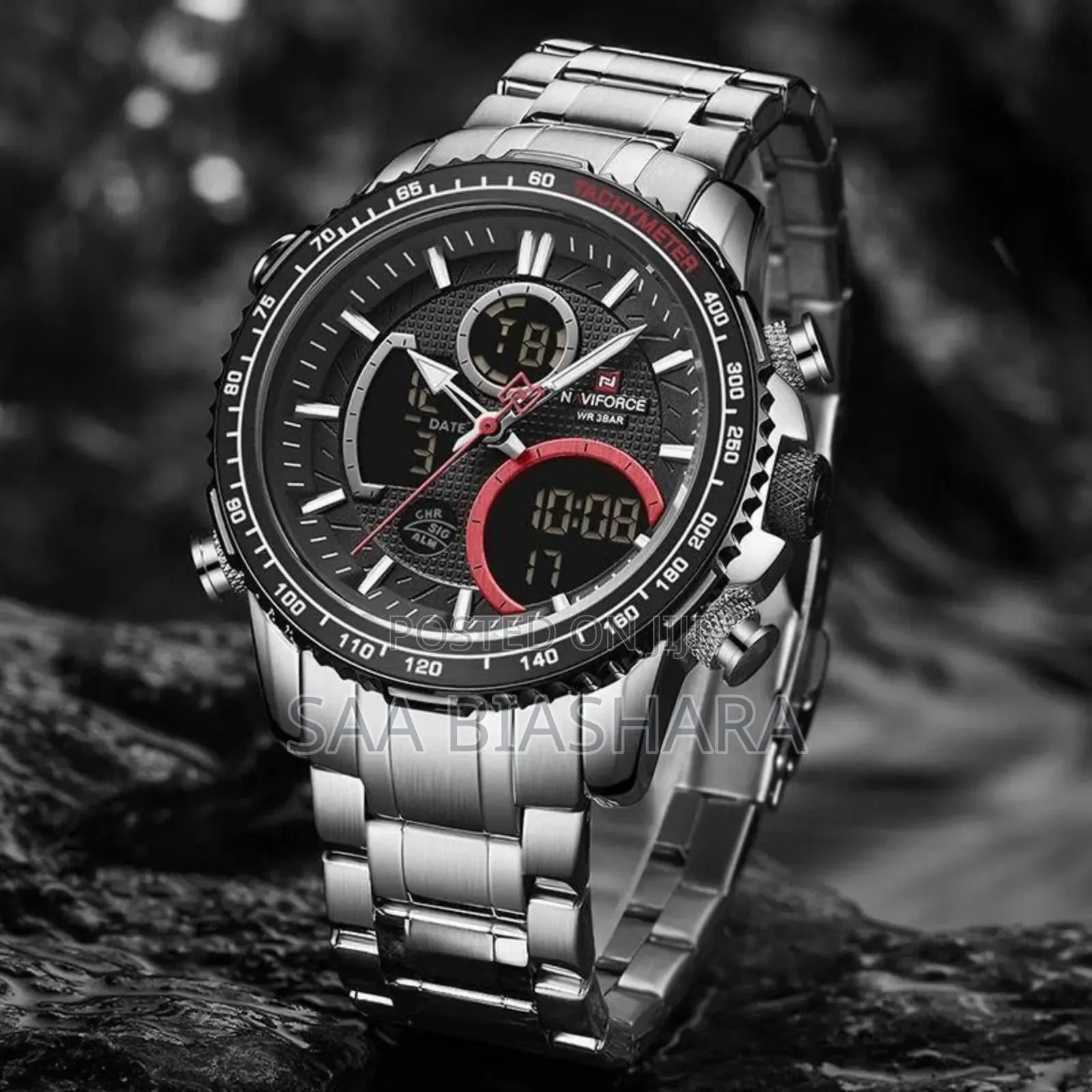 Naviforce Nf9182 Classic and Quality Watch Silver and Black