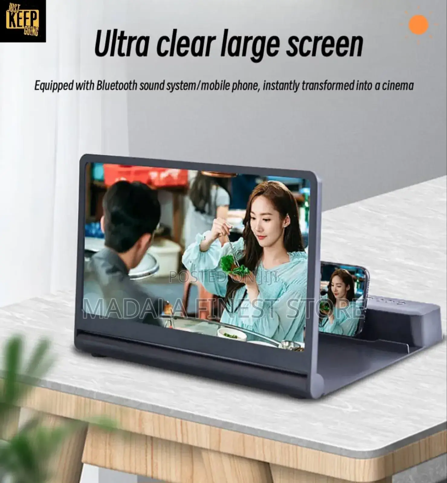 New Clear Large Screen Magnification With Bluetooth Speak