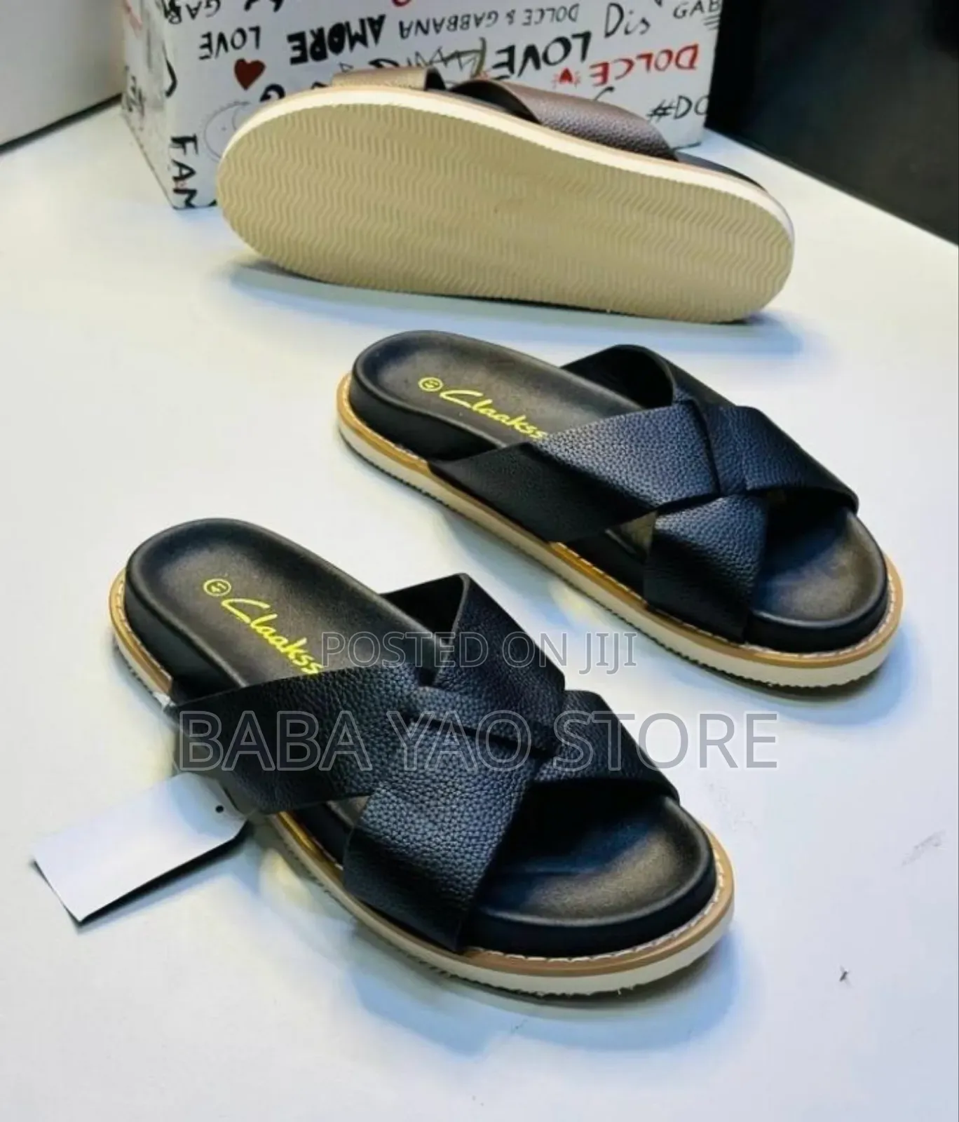Men's Faux Leather Platform Sandals Non-Slip Youth Platform.