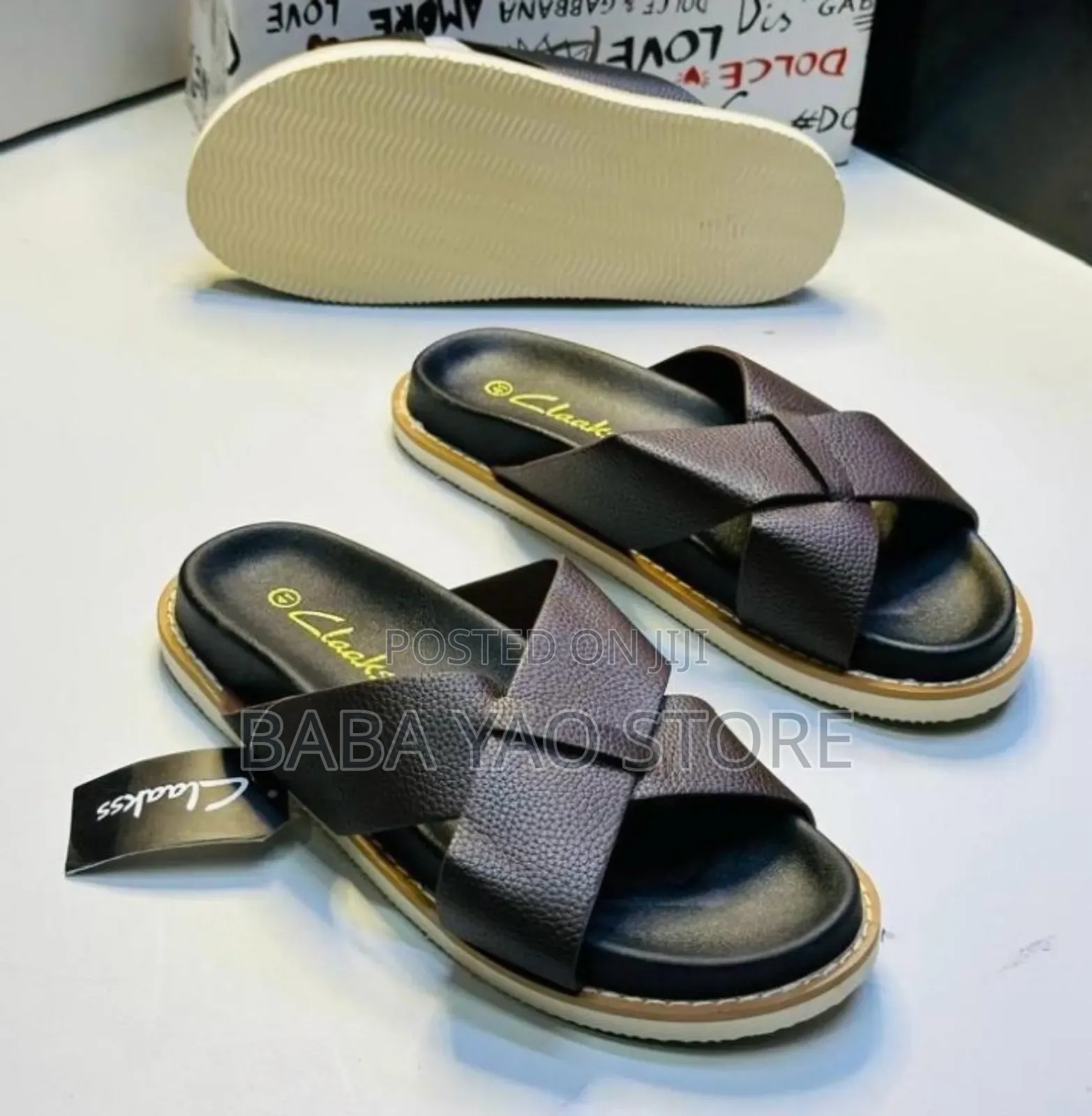 Men's Faux Leather Platform Sandals Non-Slip Youth Platform.