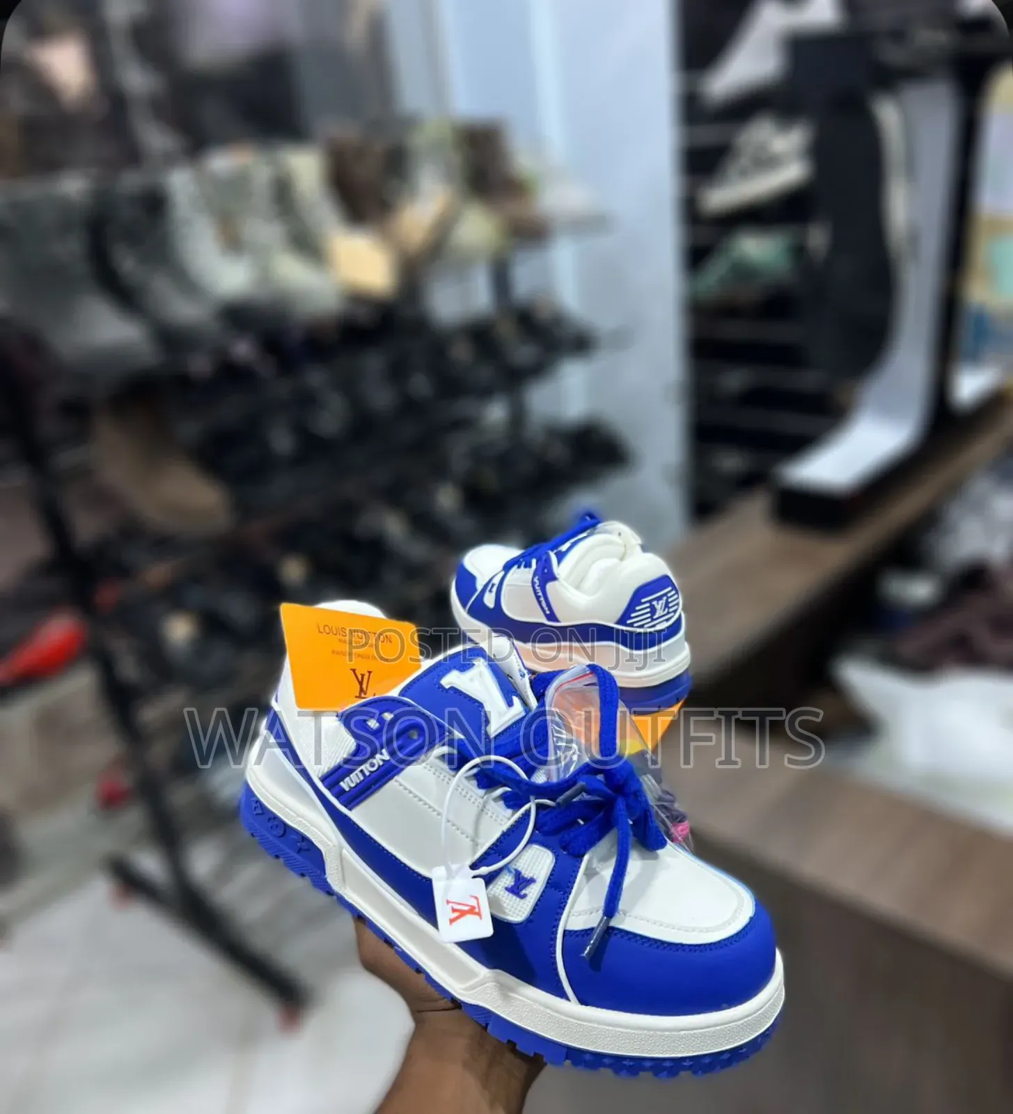 Men's and Women's Louis Vuitton Leather Sneakers New