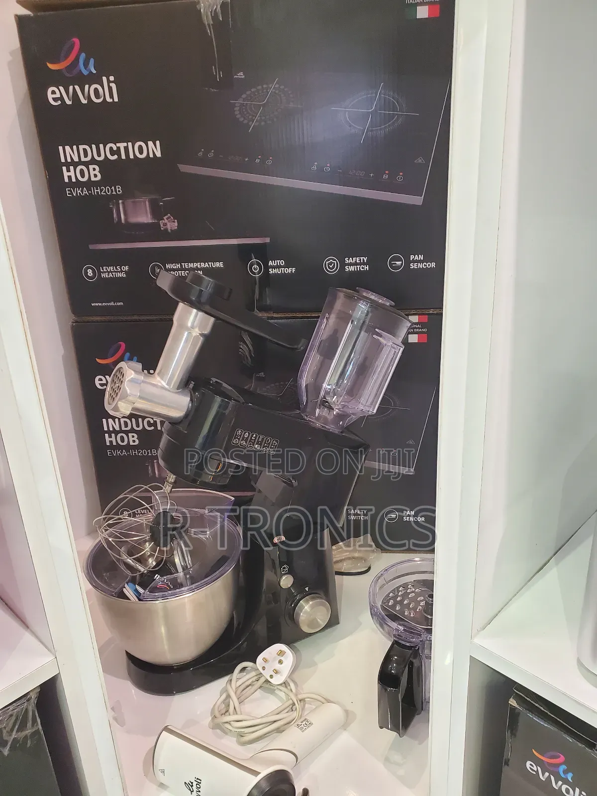 Evvoli Kitchen Machine 6in1 1000w 4.2l 3 Whisk Attachments