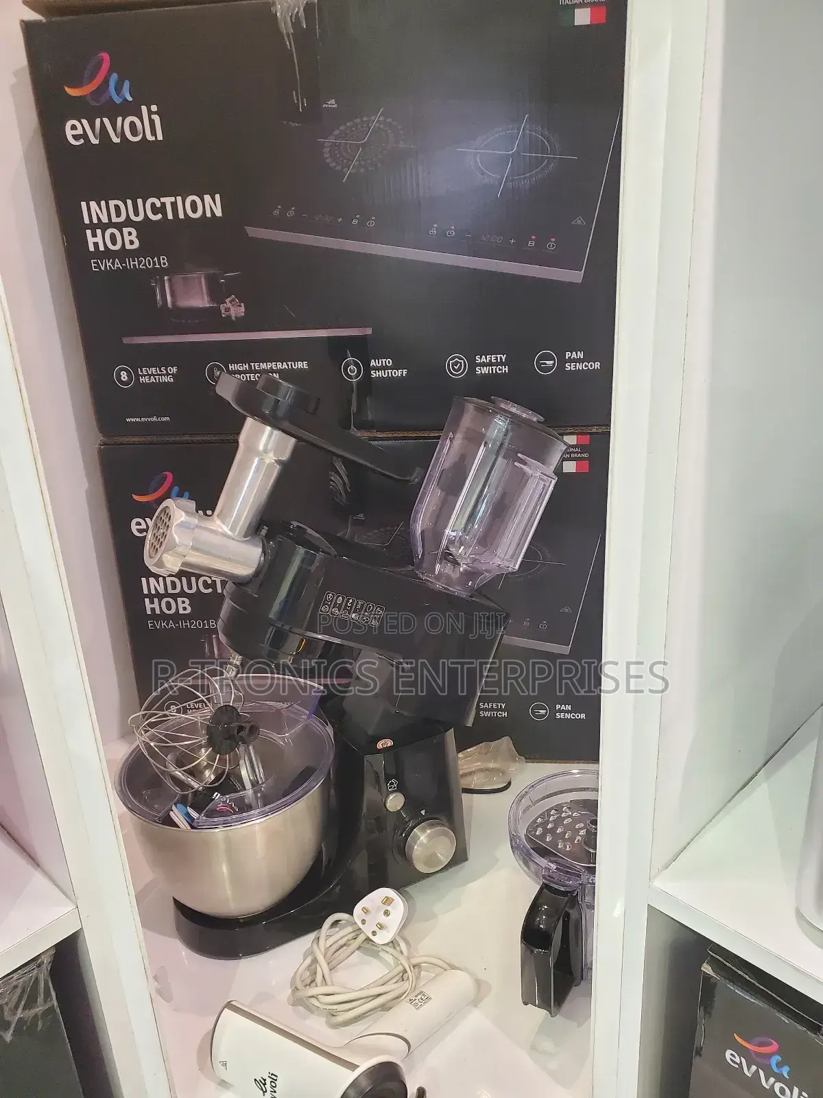 Evvoli Kitchen Machine 6in1 1000w 4.2l 3 Whisk Attachments