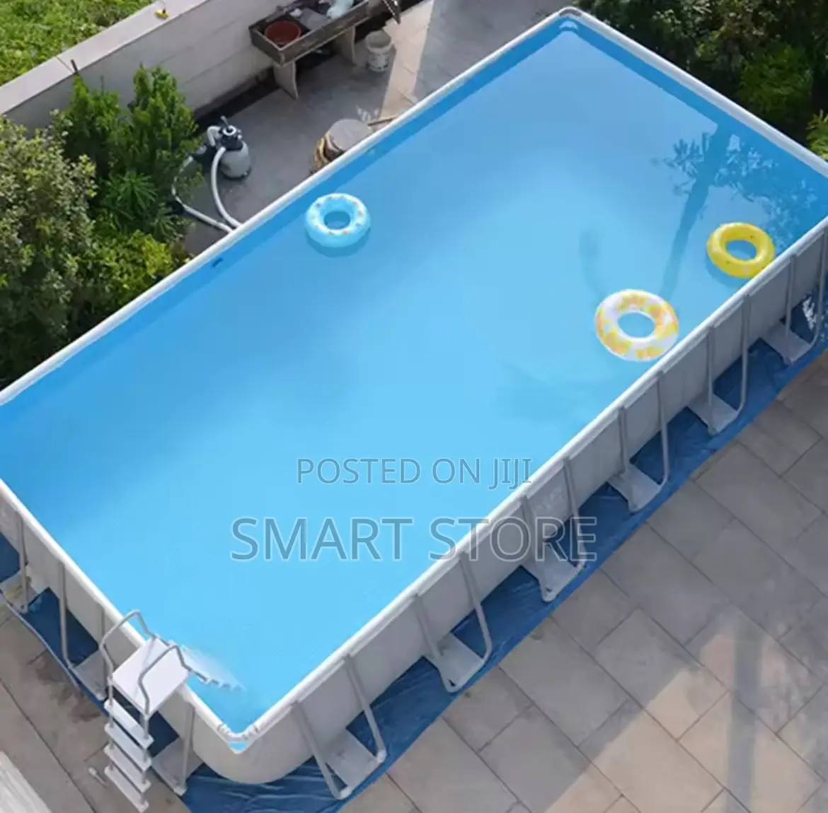 Heavy-Duty Steel Frame Swimming Pool Complete Set 4.882.44m