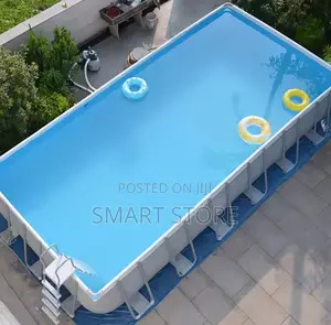 Heavy-Duty Steel Frame Swimming Pool Complete Set 4.882.44m