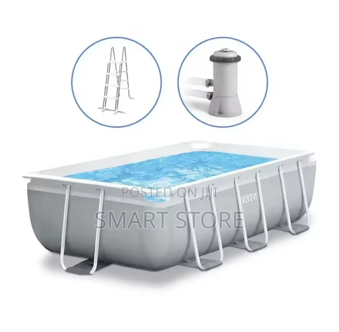 Heavy-Duty Steel Frame Swimming Pool Complete Set 4.882.44m