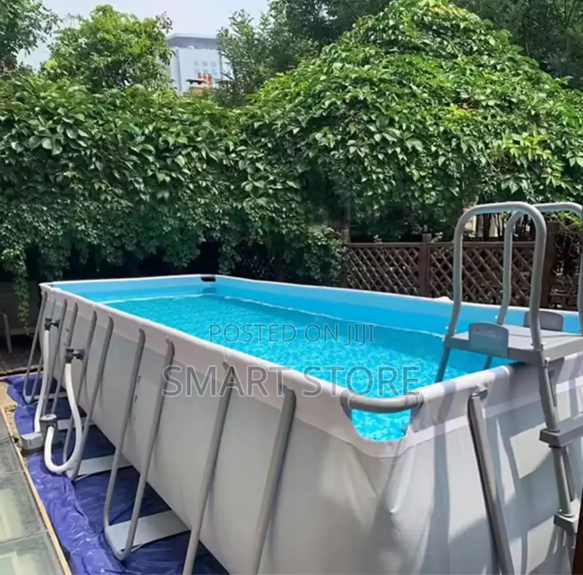 Heavy-Duty Steel Frame Swimming Pool Complete Set 4.882.44m
