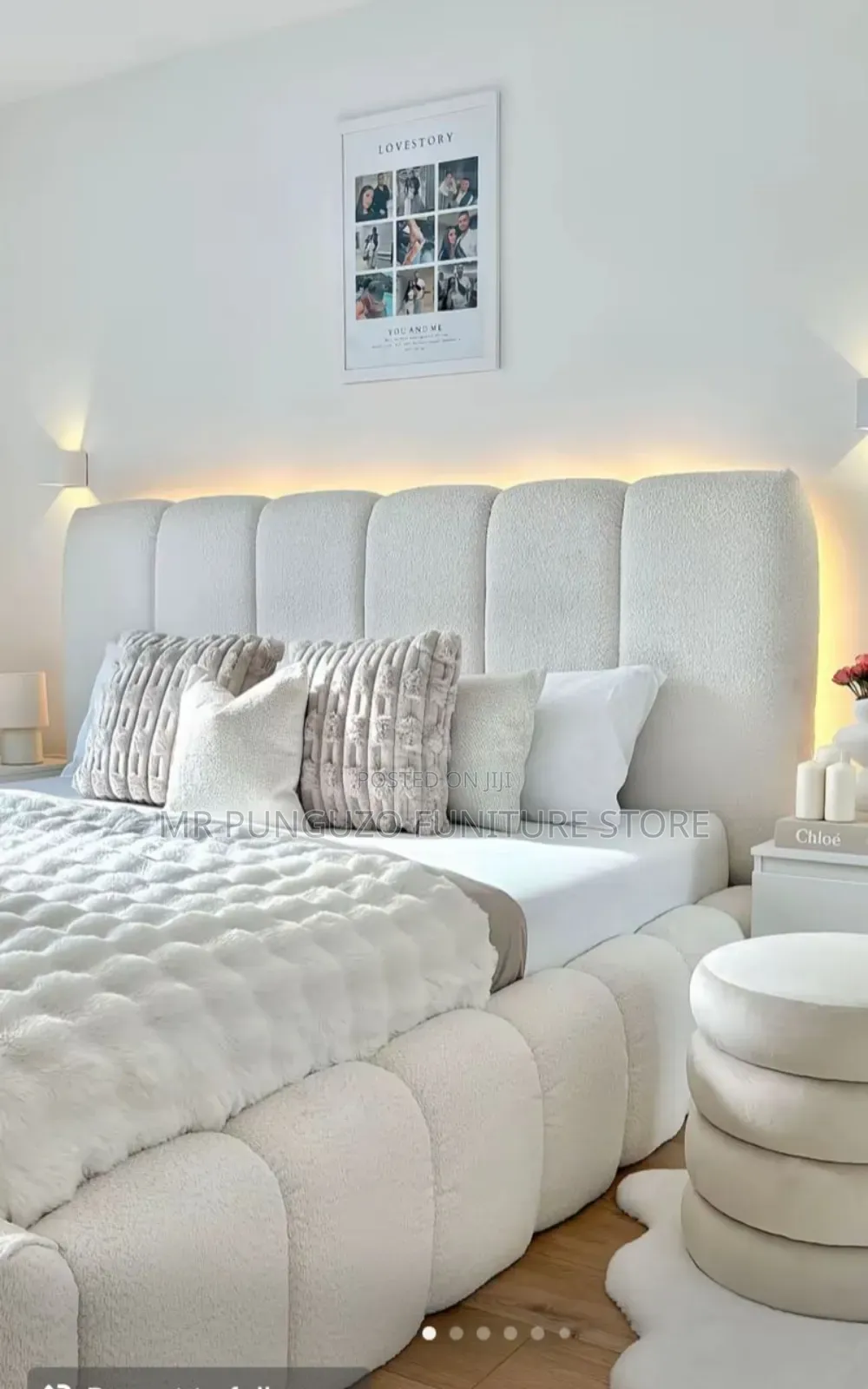 Kitanda Kizuri Vip 5/6 Very Clean Full White