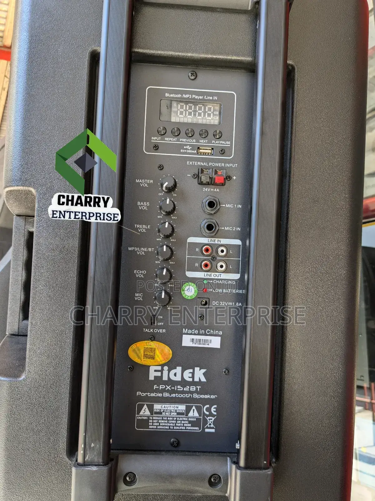 Original Fidek Rechargeable Bluetooth Speaker With 2 Microphones/ Mic