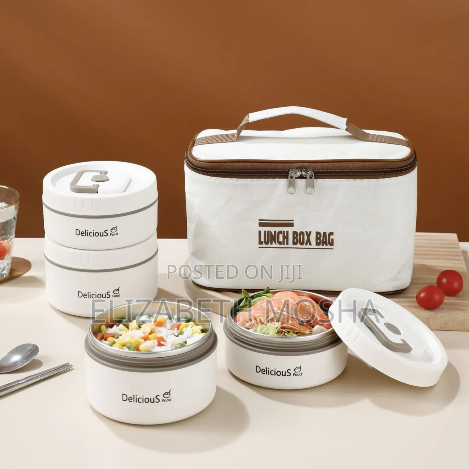 Pieces Portable Insulated Lunch Box