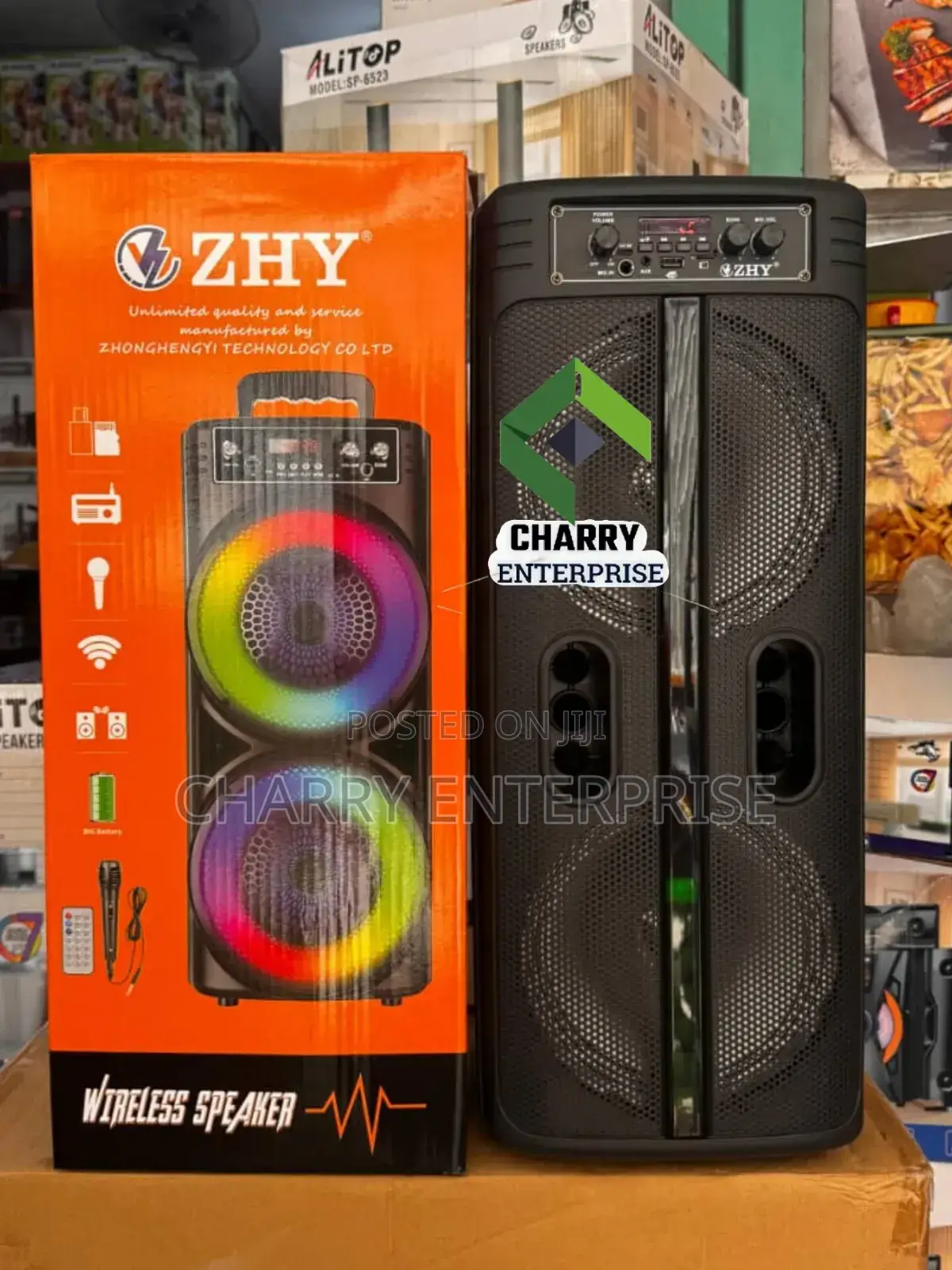 Zhy Portable Rechargeable Wireles Bluetooth Speaker With Mic