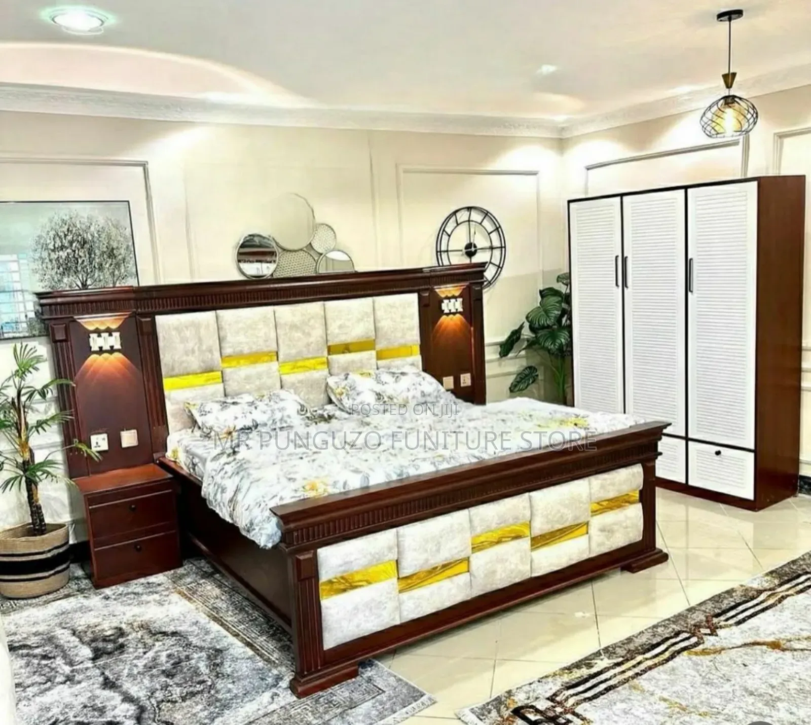 Kitanda Na Kabati 3 Door Full Package Bed Na Bed Side Zake N