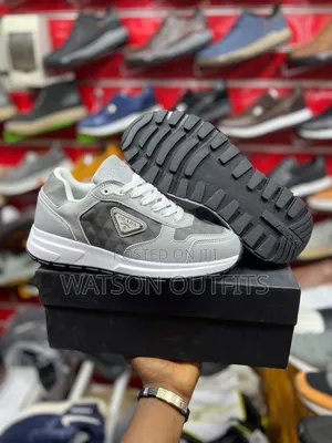 Men's Prada Sneakers With Classic Leather Materials