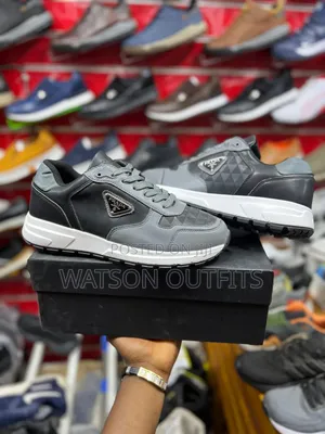 Men's Prada Sneakers With Classic Leather Materials