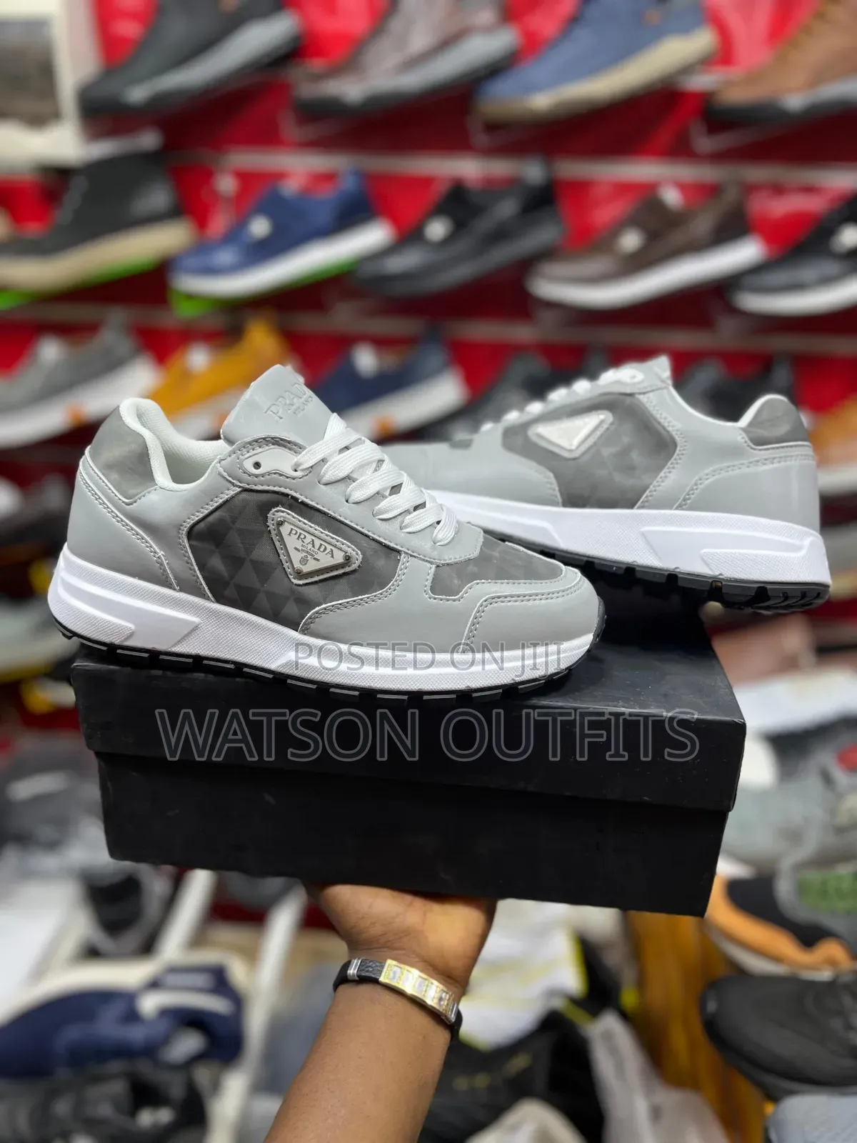 Men's Prada Sneakers With Classic Leather Materials