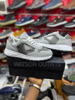 Men's Prada Sneakers With Classic Leather Materials