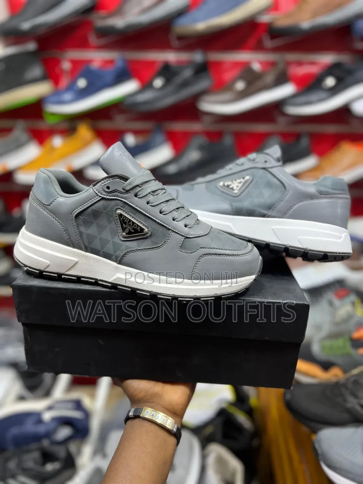 Men's Prada Sneakers With Classic Leather Materials
