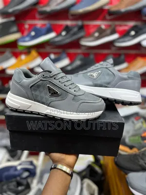 Men's Prada Sneakers With Classic Leather Materials