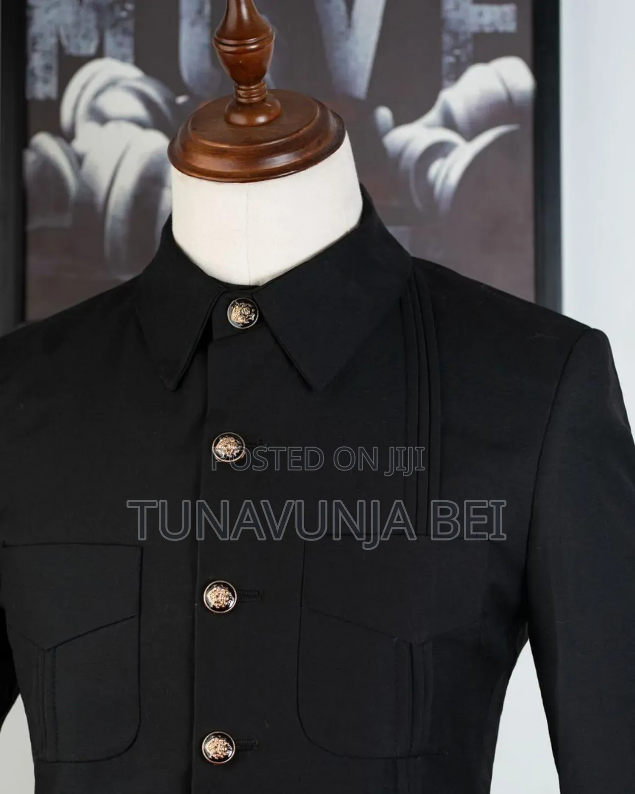 Plain Black Kaundaa Suit