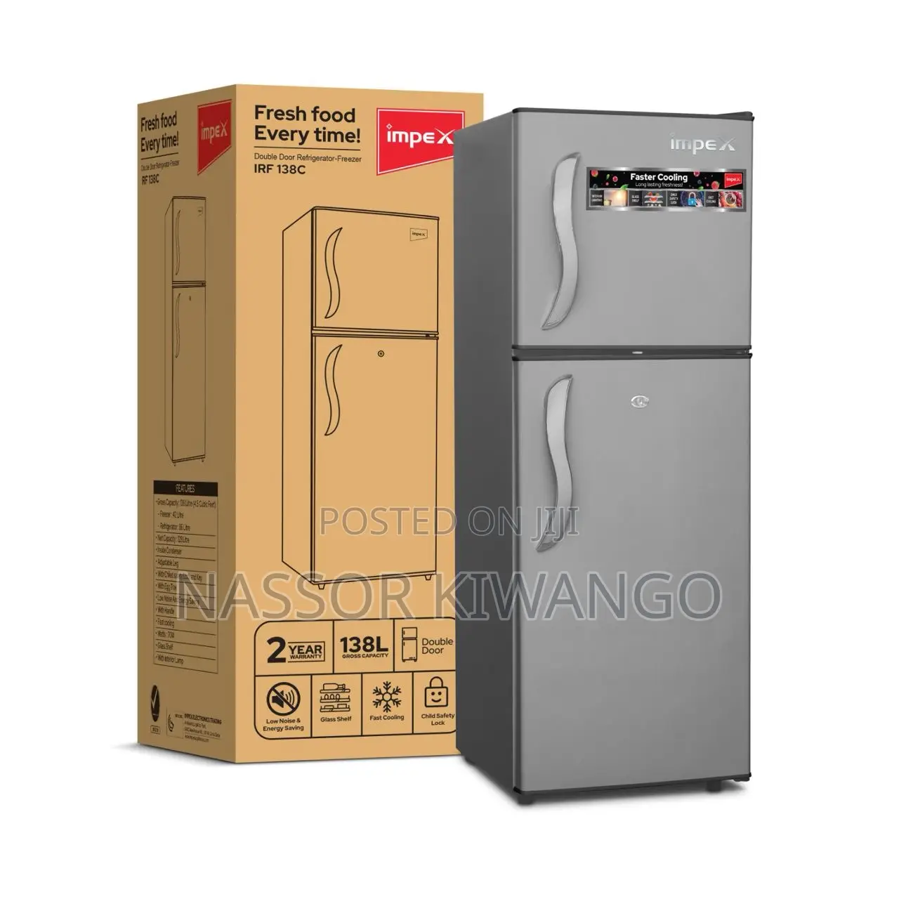 Impex 138l Friji Milango Miwili
