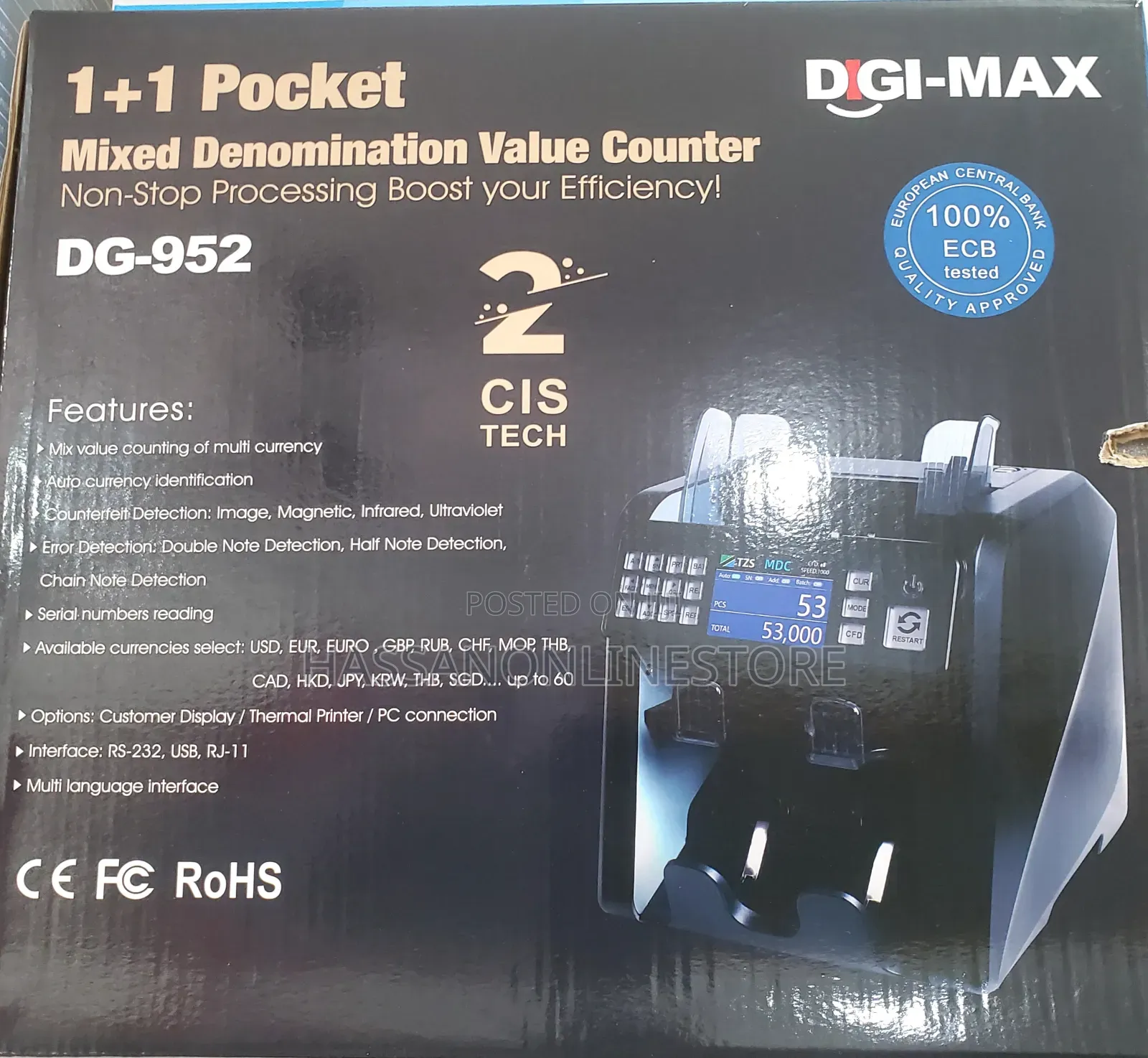Digi Max 1+1 Dg-592 Pocket Mixed Denomination Value Counter