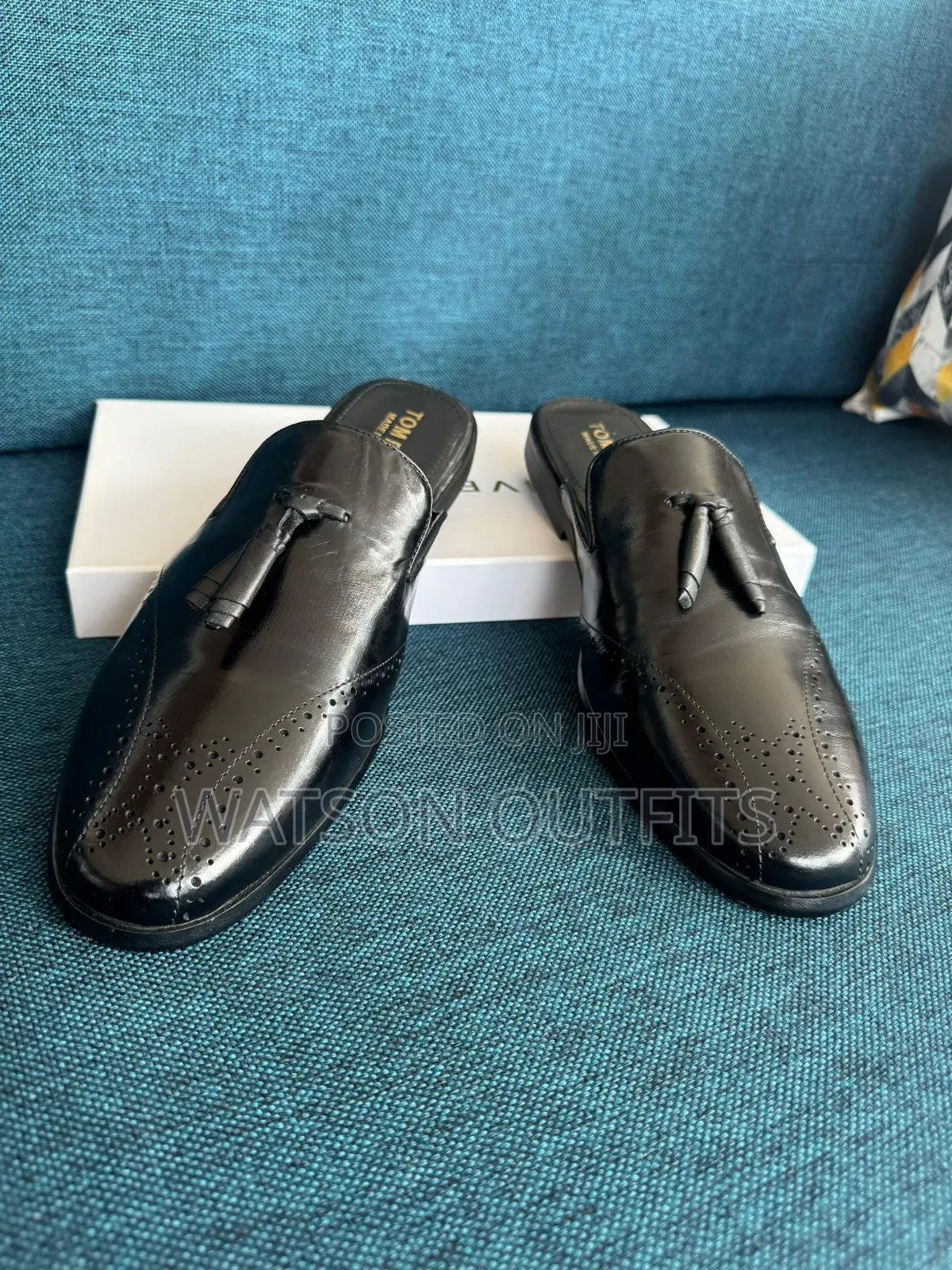Men's Tomford Brand Leather Mules or Open Work Shoes at Back