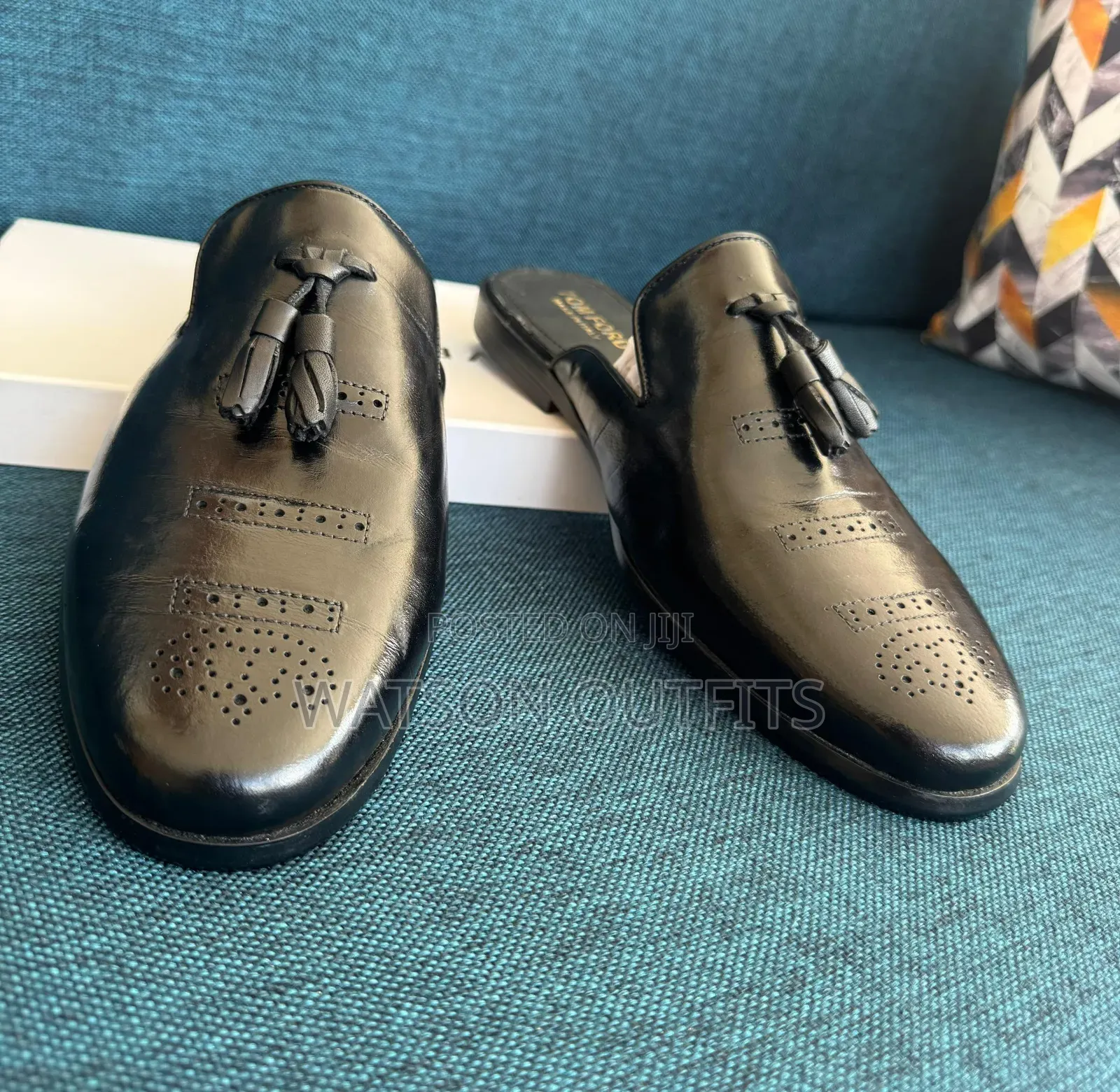 Men's Tomford Brand Leather Mules or Open Work Shoes at Back