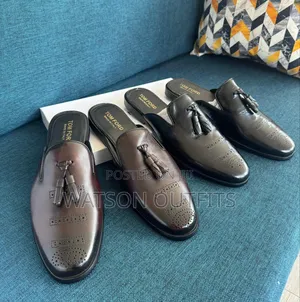 Men's Tomford Brand Leather Mules or Open Work Shoes at Back