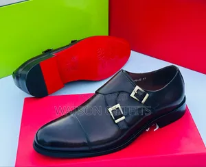 Men's Deep Black and Brown Colour Pure and Original Shoes