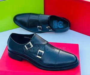 Men's Deep Black and Brown Colour Pure and Original Shoes
