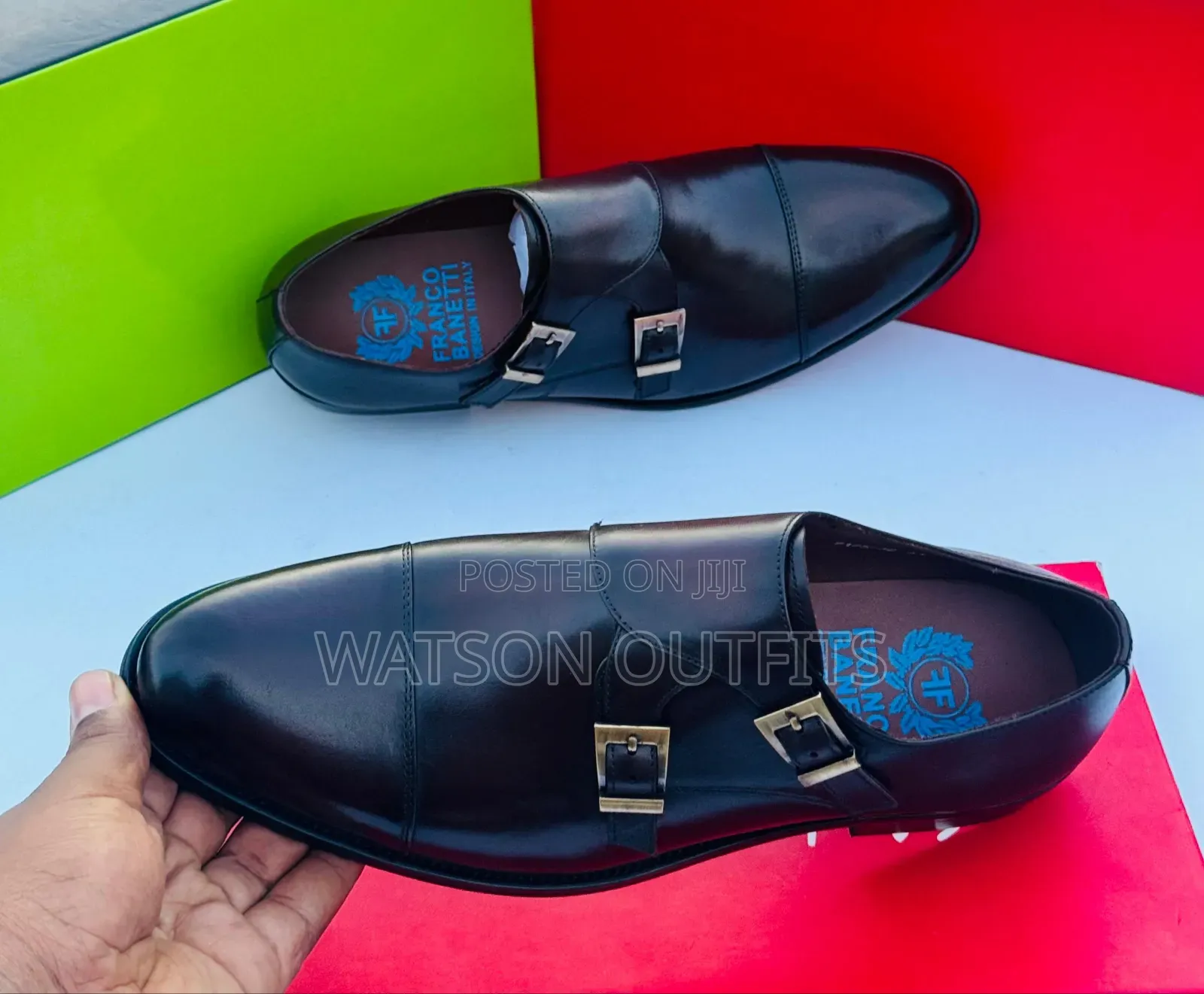 Men's Deep Black and Brown Colour Pure and Original Shoes