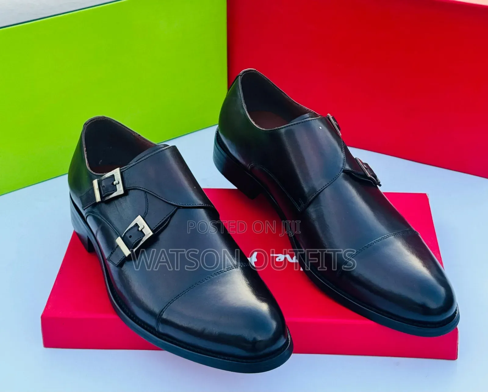 Men's Deep Black and Brown Colour Pure and Original Shoes