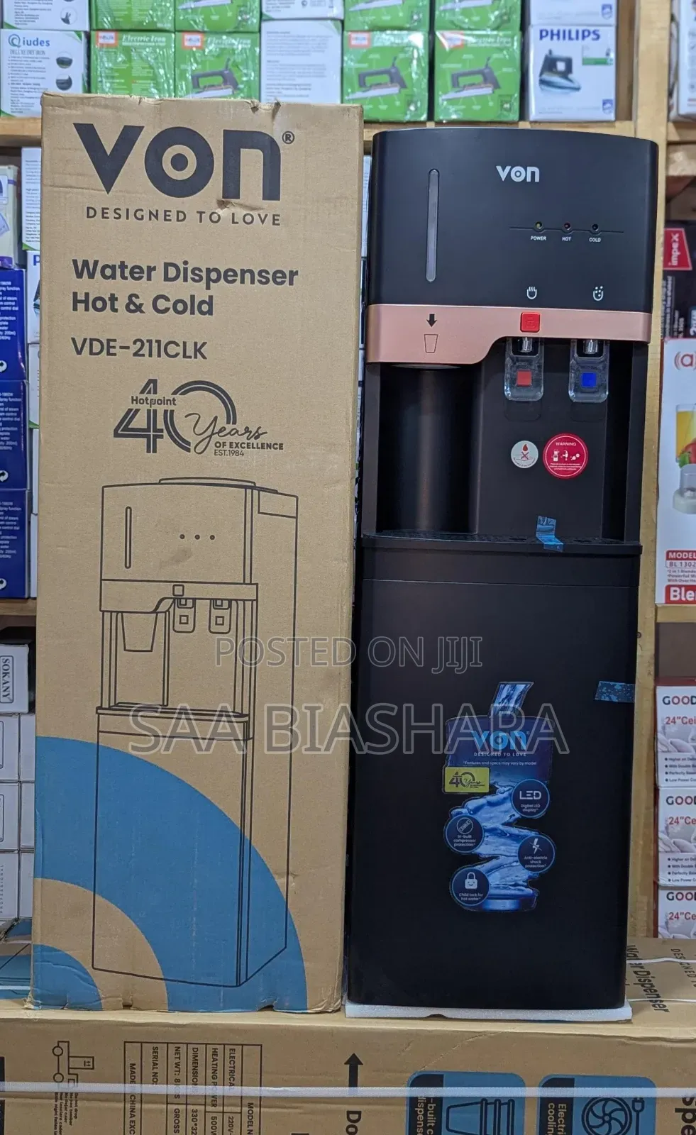 Von Water Dispenser With 4 Years Warranty