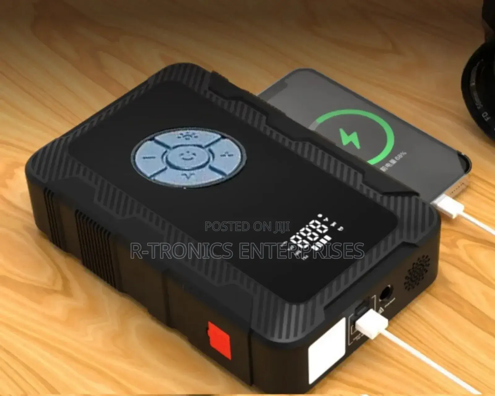 Powerology Jumpstart With Airpump 3000a Max Current 20000mah