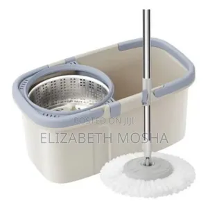 Rotary Mop and Bucket W/ Stainless Steel Rotater