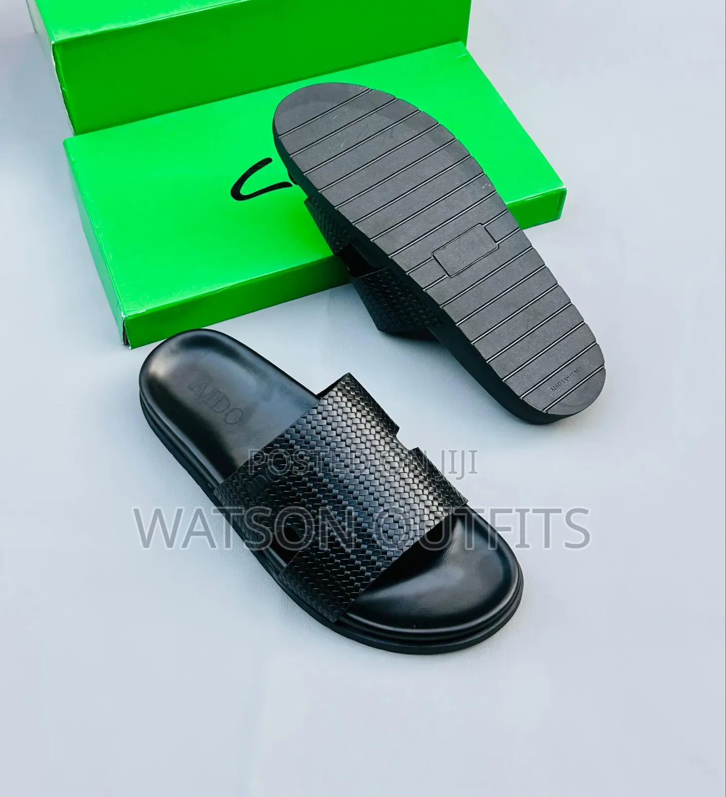 Men's Clarks and Aido Sandals Leather Materials