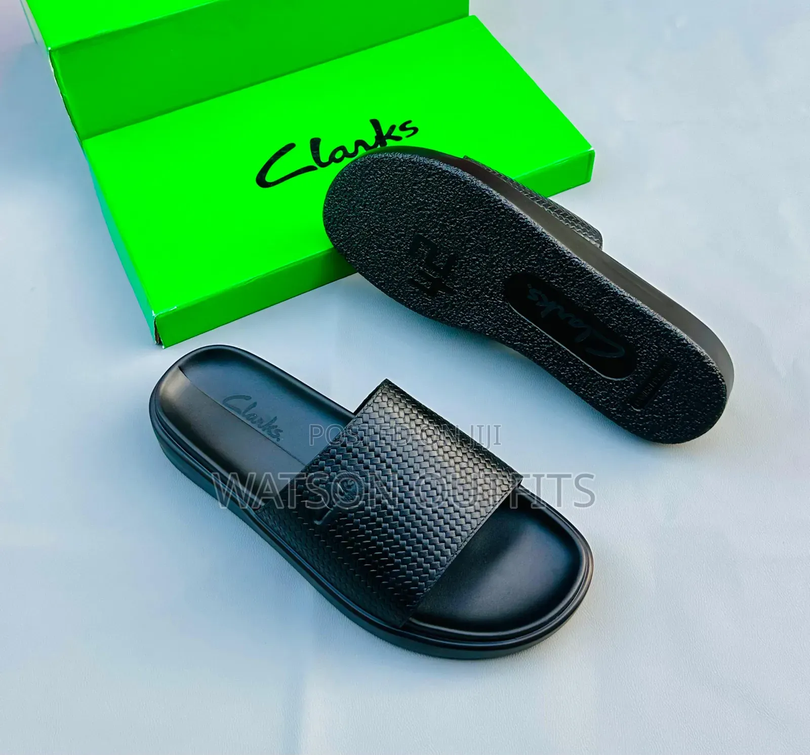 Men's Clarks and Aido Sandals Leather Materials