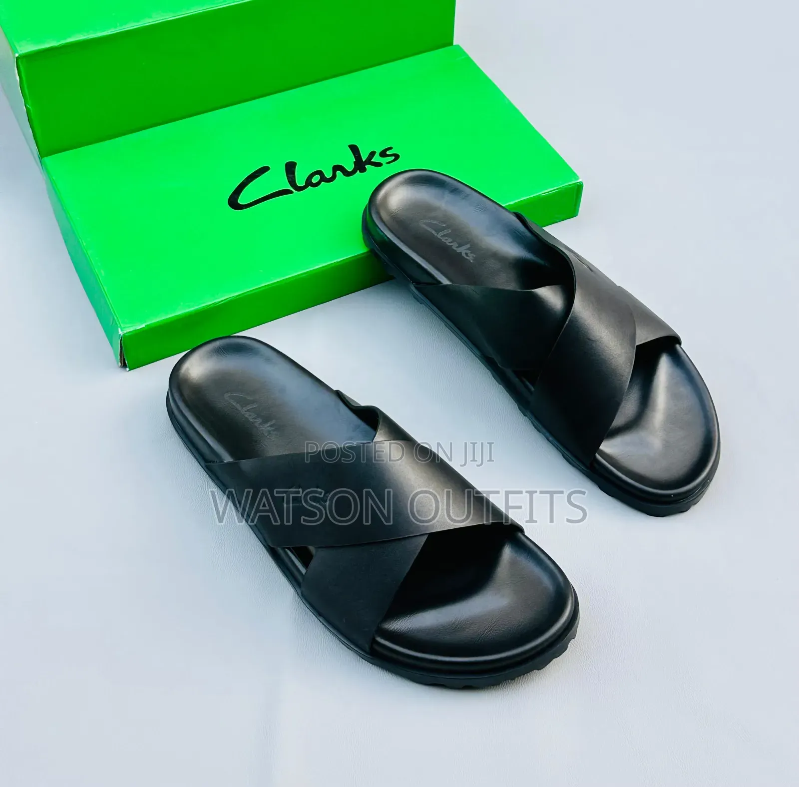 Men's Clarks and Aido Sandals Leather Materials