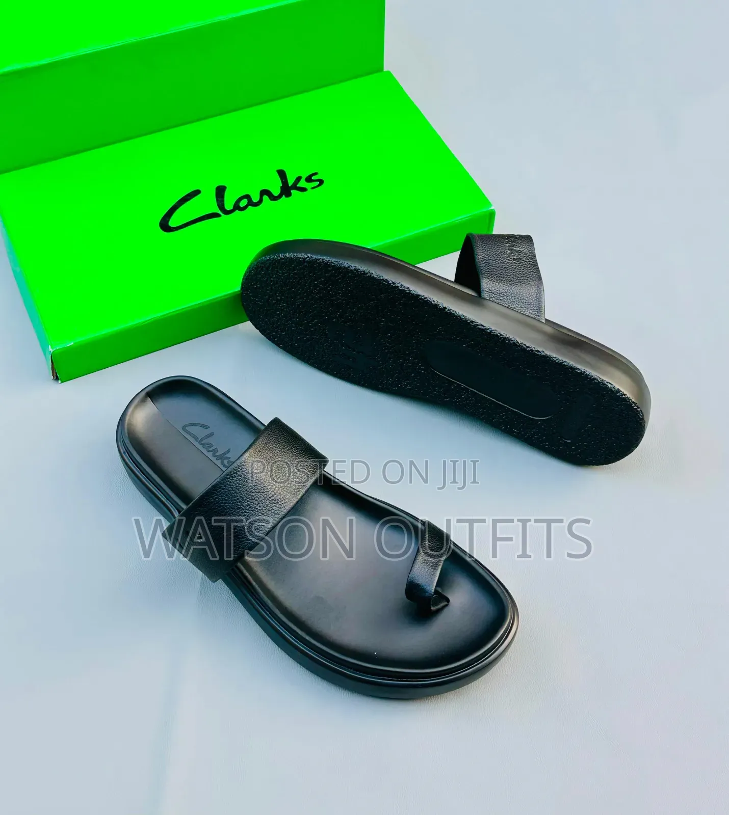 Men's Clarks and Aido Sandals Leather Materials